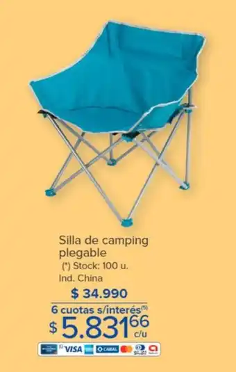 Carrefour Silla de camping plegable oferta