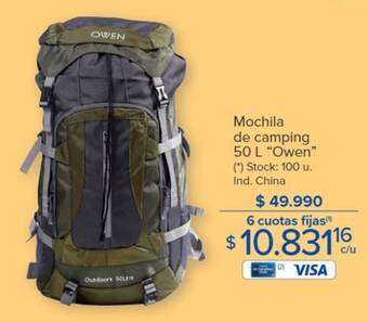 Carrefour Mochila de camping 50 L "Owen" oferta