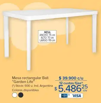 Carrefour Mesa rectangular Bali "Garden Life" oferta
