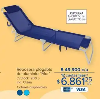 Carrefour Reposera plegable de aluminio "Mor" oferta
