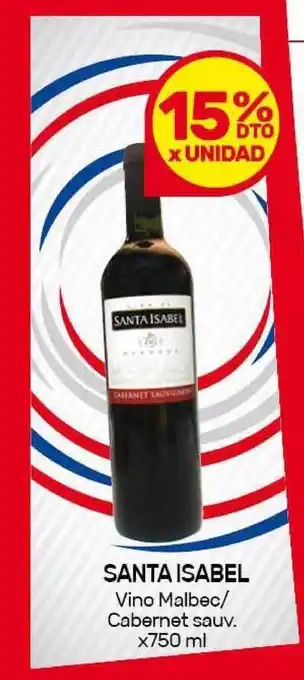 Nini Mayorista Santa Isabel Vino Malbec/Cabernet sauv. x750 ml oferta