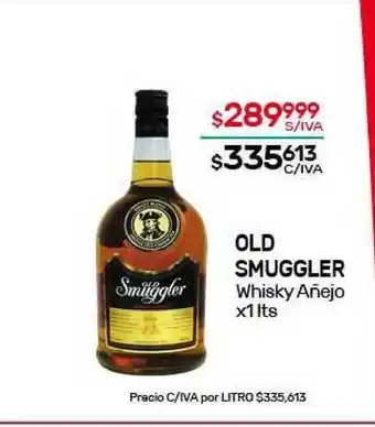 Nini Mayorista Old Smuggler Whisky Añejo x1 lts oferta