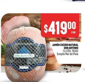 Makro Jamón Cocido Natural Don Antonio oferta
