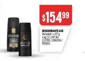 Makro Desodorante Axe x 97g oferta