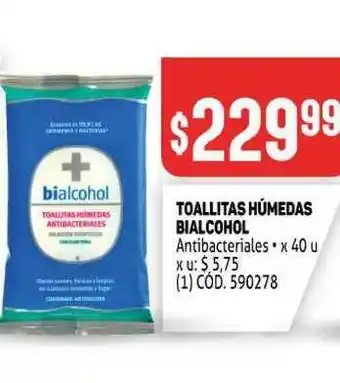 Makro Toallitas Húmedas Bialcohol Antibacteriales x 40u oferta