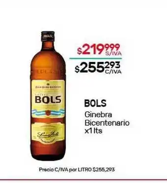 Nini Mayorista Bols Ginebra Bicentenario x1 lts oferta