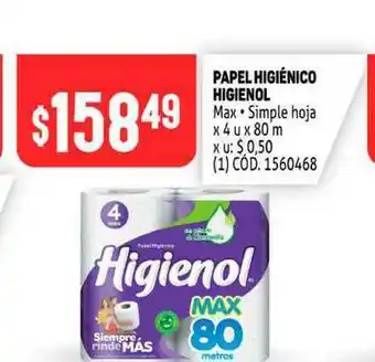 Makro Papel Higiénico Higienol x 4u oferta