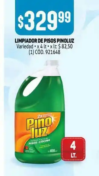 Makro Limpiador De Pisos Pinoluz x 4lt oferta