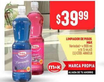 Makro Limpiador De Pisos M&k x 900ml oferta