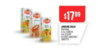 Makro Jugo Del Valle x 3 u x200ml oferta