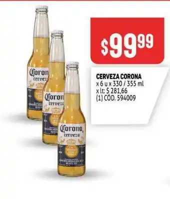 Makro Cerveza Corona x 335ml oferta