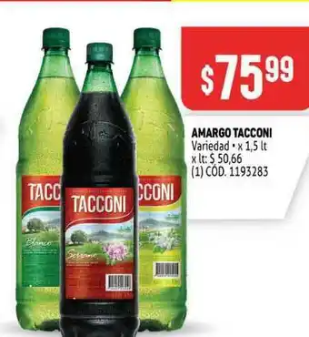 Makro Amargo Tacconi x 1,5lt oferta