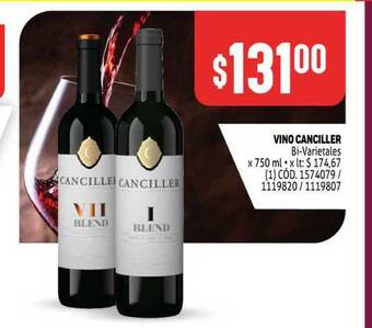 Makro Vino Canciller Bi-varietales x 750ml oferta