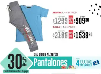 La Anonima Remera O Calza oferta