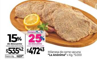 La Anonima Milanesa De Carne Vacuna oferta