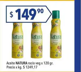 Hergo Aceite Natura Rocío Veg x 120gr oferta