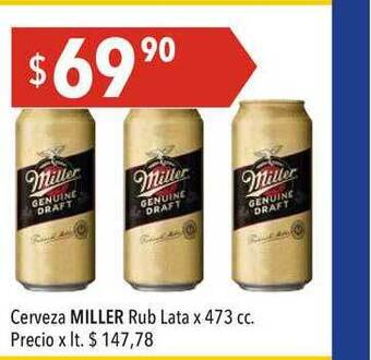 Hergo Cerveza Miller Rub x 473cc oferta