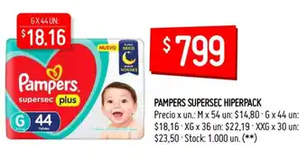 Changomas Pampers Supersec Hiperpack oferta