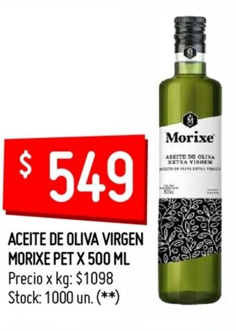 Changomas Morixe Aceite De Oliva Virgen Pet x 500 ml oferta