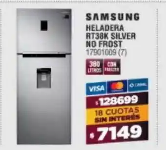 Samsung Heladera RT38K Silver No Frost