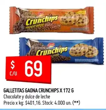 Changomas Crunchips Galletitas Gaona x 172 g oferta