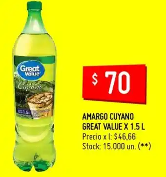 Changomas Amargo Cuyano Great Value x 1.5 l oferta