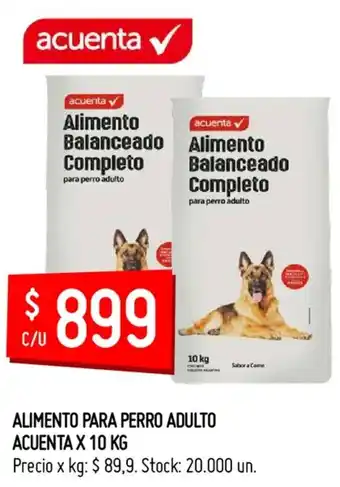 Changomas Acuenta Alimento Para Perro Adulto x 10 kg oferta