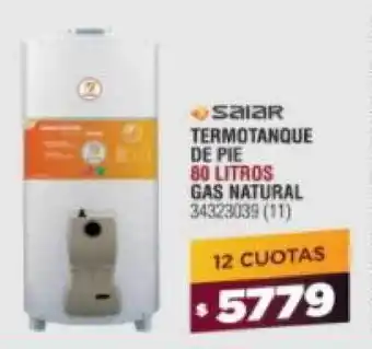 Bringeri Saiar Termotanque de Pie 80 Litros Gas Natural oferta
