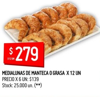 Changomas Medialunas De Manteca O Grasa x 12 un oferta