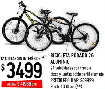 Changomas Bicicleta Rodado 26 Aluminio oferta