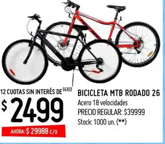 Changomas Bicicleta MTB Rodado 26 oferta