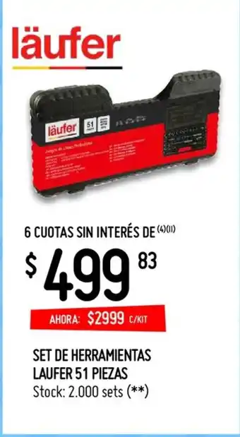 Changomas Laufer Set De Herramientas 51 Piezas oferta