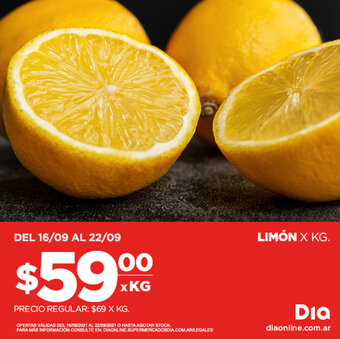 Supermercados DIA Limón x kg oferta