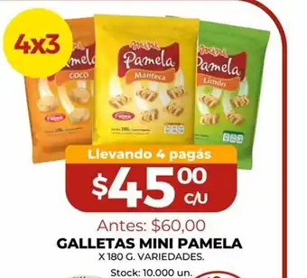 Super MAMI Galletitas Mini Pamela x 180 g. oferta