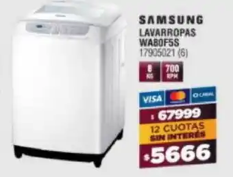 Bringeri Samsung Lavarropas WA80F5S oferta