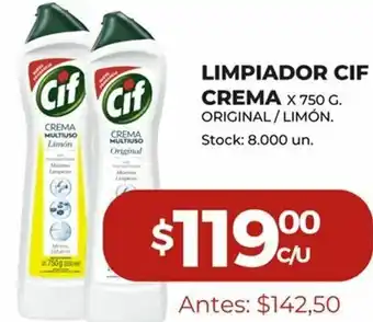Super MAMI Cif Limpiador Crema x 750 g oferta