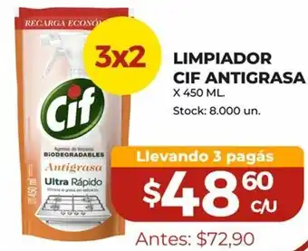 Super MAMI Cif Limpiador Antigrasa x 450 ml oferta