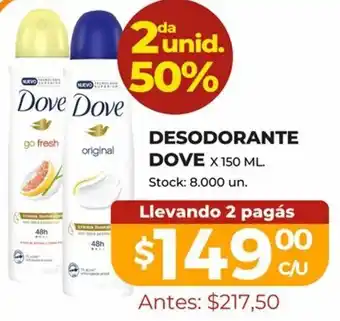 Super MAMI Dove Desodorante x 150 ml oferta