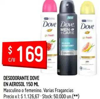 Walmart Dove Desodorante en Aerosol 150 ml oferta