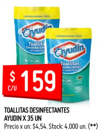 Walmart Ayudin Toallitas Desinfectantes x 35 un oferta