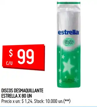 Walmart Estrella Discos Desmaquillante x 80 un oferta