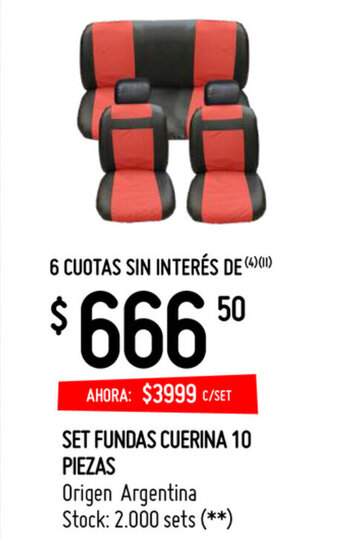 Walmart Set Fundas Cuerina 10 Piezas oferta
