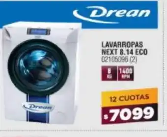 Bringeri Drean Lavarropas Next 8.14 Eco oferta