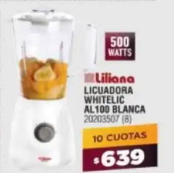 Liliana Licuadora Whitelic AL100 Blanca