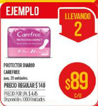 Supermercados Vea Carefree Protector Diario oferta