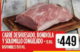 Supermercados Vea Carré Deshuesado, Bondiola Y Solomillo Congelado oferta