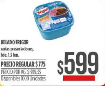 Supermercados Vea Frigor Helado 1.5 kgs oferta