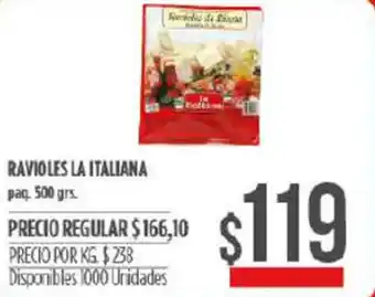 Supermercados Vea La Italiana Ravioles 500 grs oferta