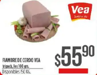 Supermercados Vea Fiambre De Cerdo Vea 100 grs oferta