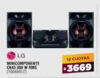 LG Minicomponente CK43 300 W RMS